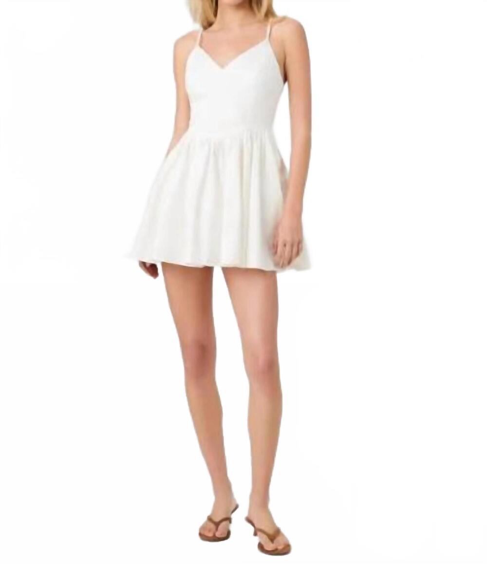 NEW FRENCH CONNECTION lilah stretch ballerina dress in summer white